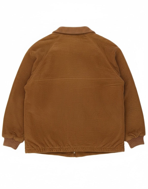 Vintage γυναικείο αναστρέψιμο κοτλέ μπουφάν UK 12 Medium Brown Colourblock