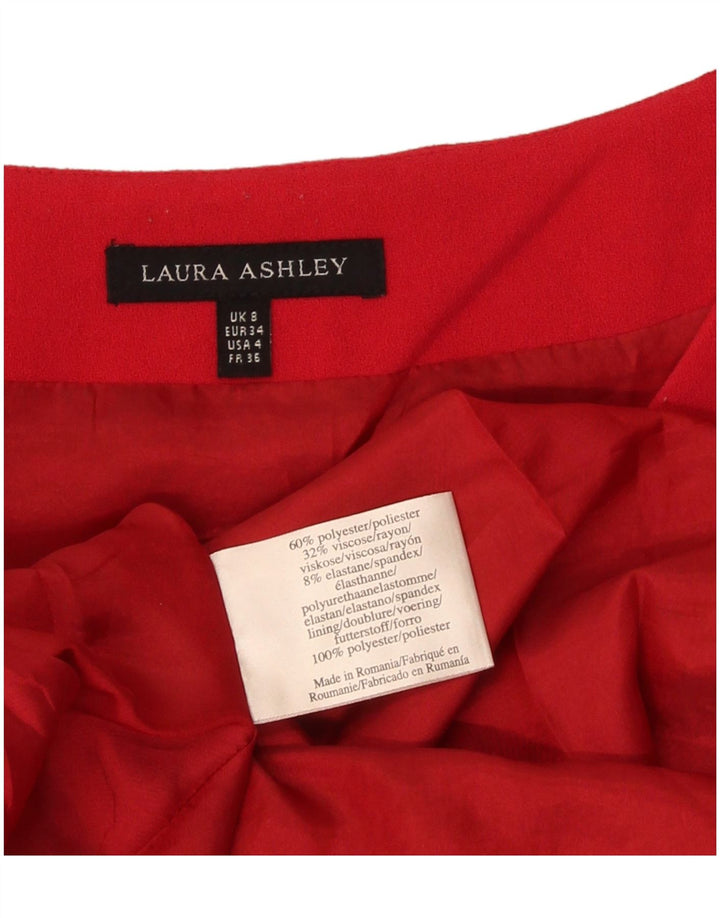 Laura Ashley Γυναικείο φόρεμα A-Line UK 8 Small Red Polyester