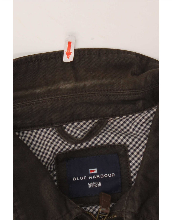 Marks & Spencer Ανδρικό Μπουφάν Μπλε Harbor Bomber UK 40 μεγάλο καφέ βαμβακερό