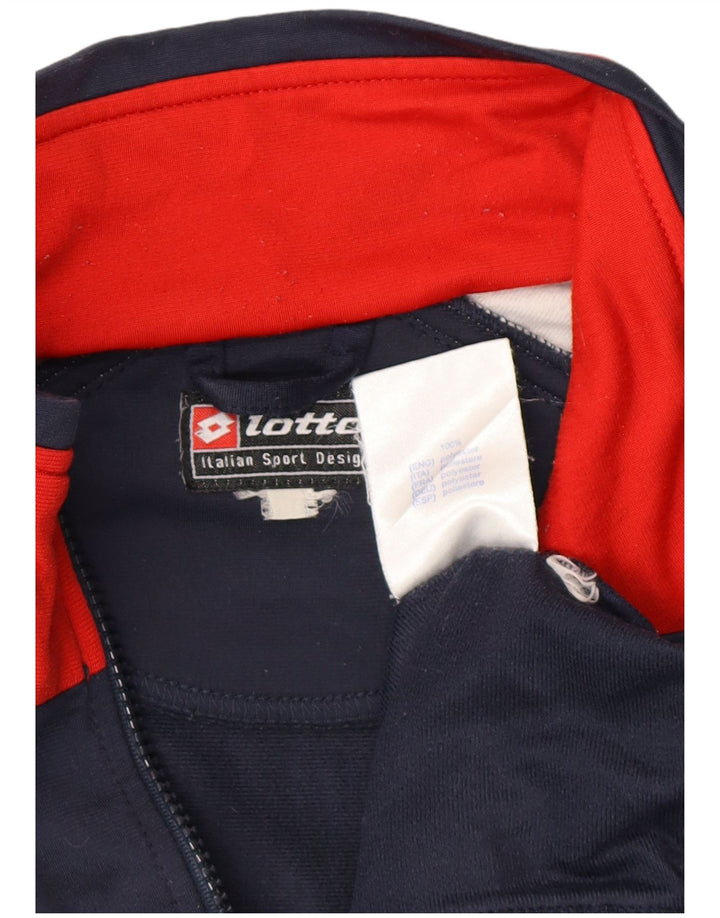 Ανδρική αθλητική φόρμα LOTTO Top Jacket Large Navy Blue Colorblock Polyester