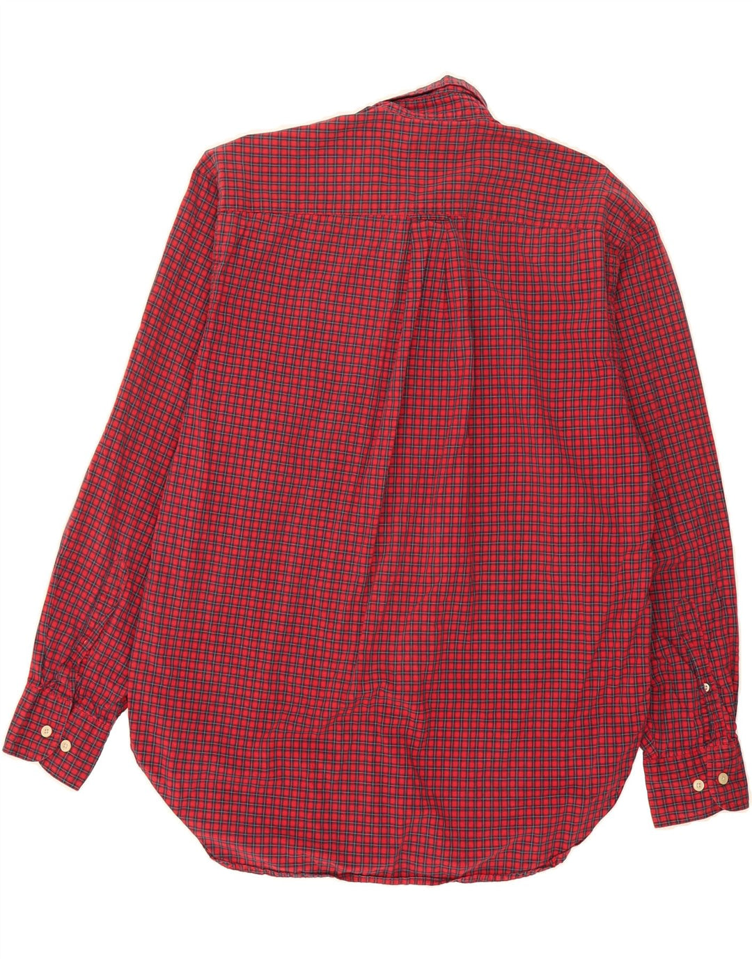 NAUTICA Mens Shirt Large Red Check Cotton Vintage Nautica and Second-Hand Nautica from Messina Hembry 