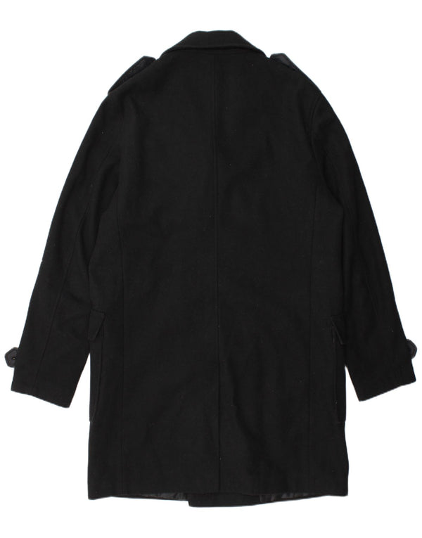 STANLEY ADAMS Ανδρικό Military Double Breasted παλτό UK 40 Large Black