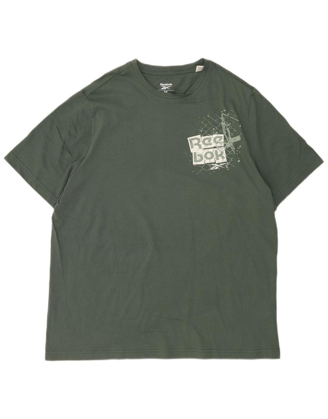 Ανδρικό γραφικό T-Shirt Reebok Top Μεσαίο πράσινο βαμβακερό