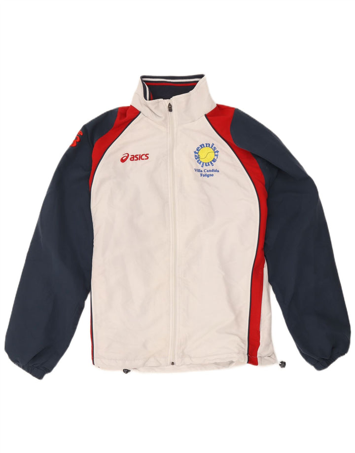 Γραφική ανδρική φόρμα Asics Top Jacket XL White Colourblock Polyester