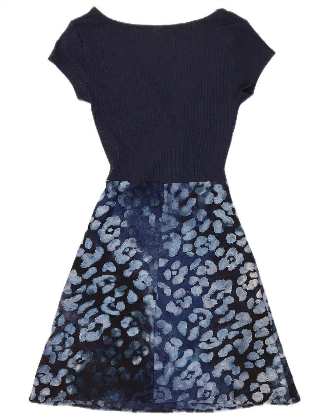 Γυναικείο Desigual Abstract Pattern φόρεμα A-Line UK 12 μεσαία μπλε βισκόζη