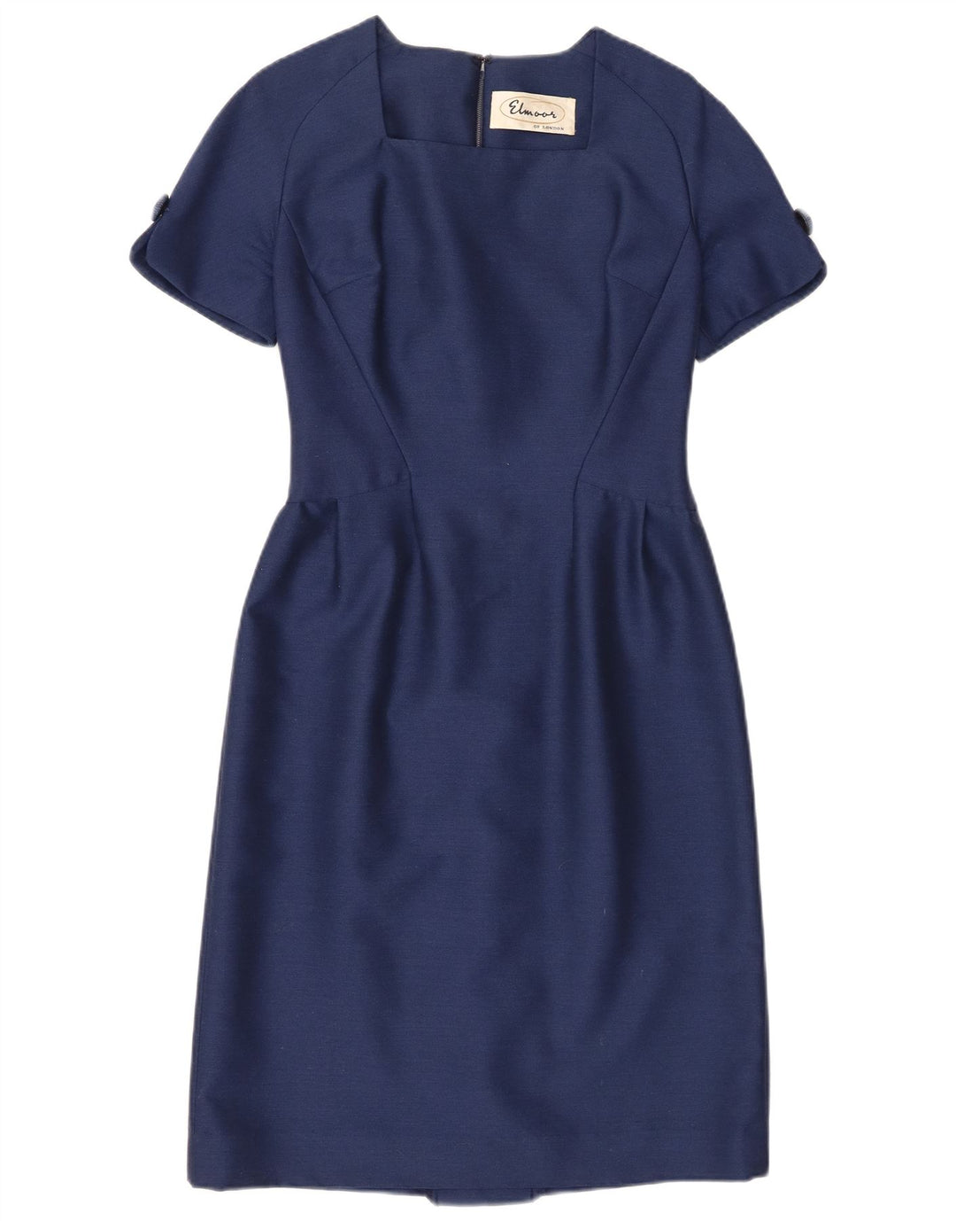 Vintage γυναικείο φόρεμα με θήκη UK 10 Small Navy Blue