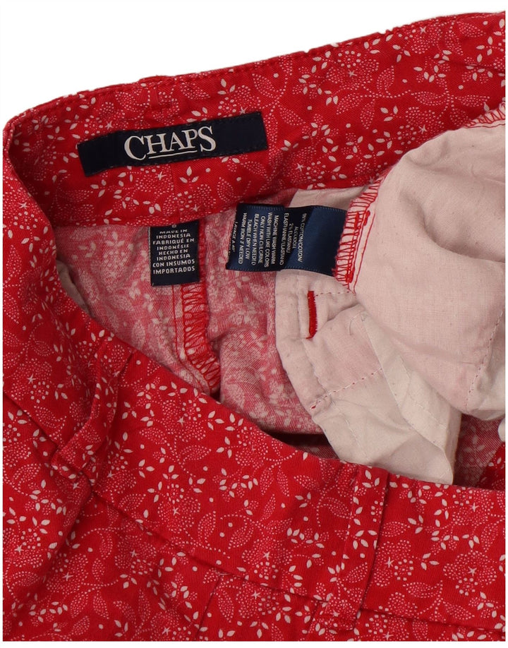 Chaps Γυναικείο σορτς Chino US 8 Medium W30 Κόκκινο φλοράλ βαμβακερό