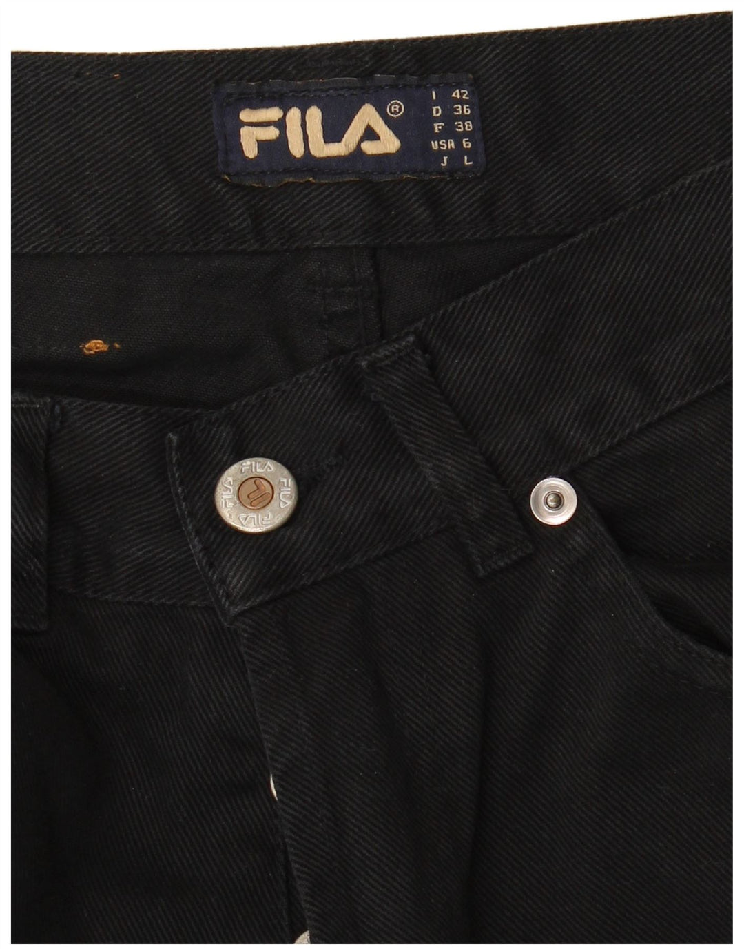 Fila Γυναικείο Tapered Jeans IT 42 Medium W28 L27 Μαύρο