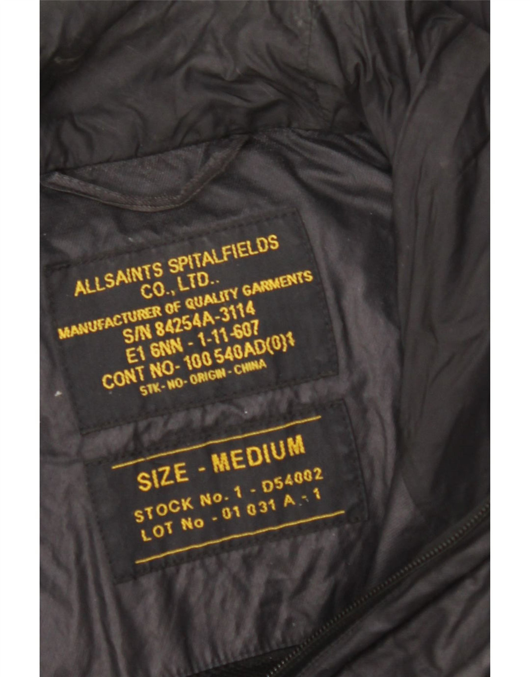 ALL SAINTS Ανδρικό μπουφάν με κουκούλα Utility UK 38 Μεσαίο Μαύρο