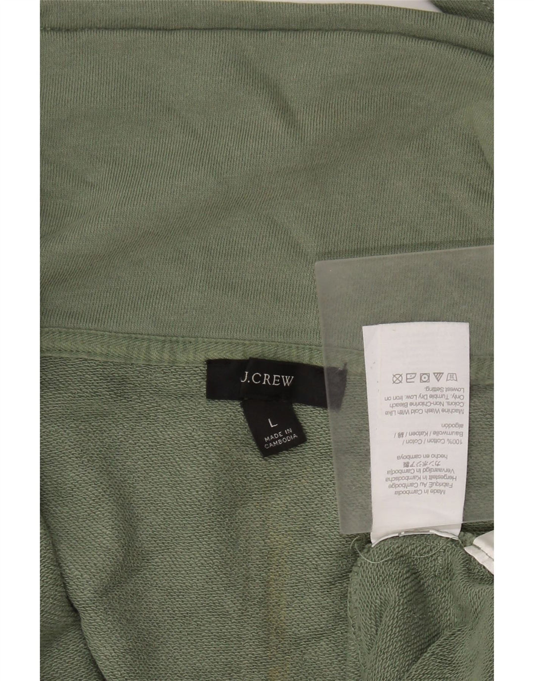 J. CREW Γυναικεία φούτερ με φερμουάρ με λαιμόκοψη Jumper UK 16 Large Green