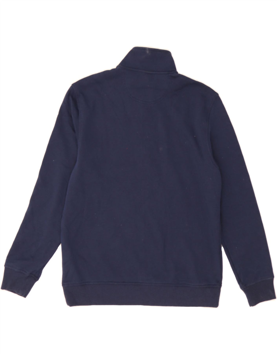IZOD Mens Zip Neck Sweatshirt Jumper Medium Navy Blue Polyester Vintage Izod and Second-Hand Izod from Messina Hembry 