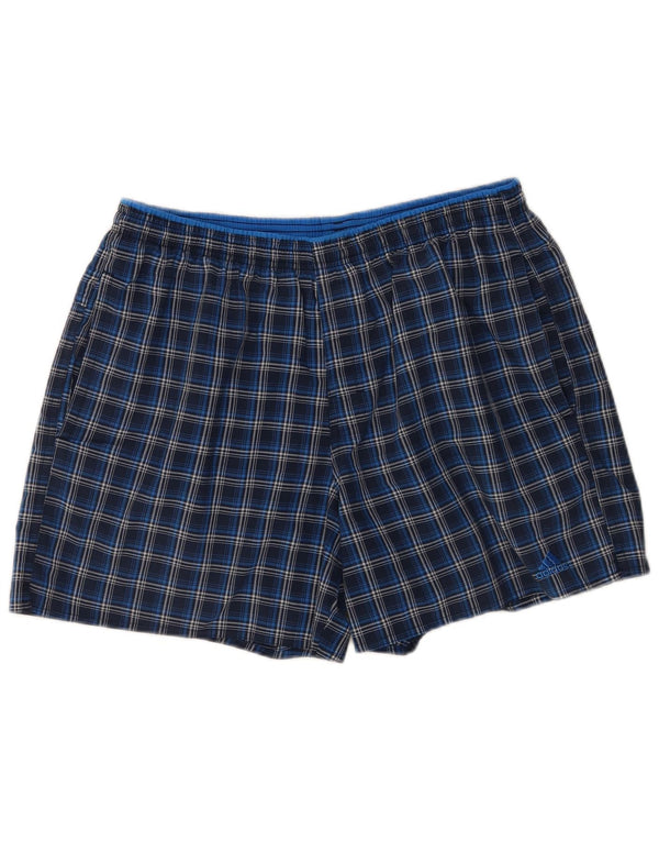 Ανδρικό σορτς κολύμβησης Adidas μεγάλο μπλε Navy Check Polyester