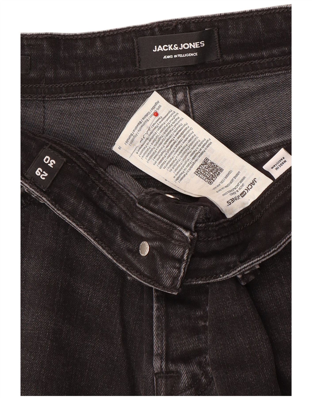 Ανδρικό Jack & Jones Distressed Slim Jeans W29 L30 Μαύρο βαμβακερό