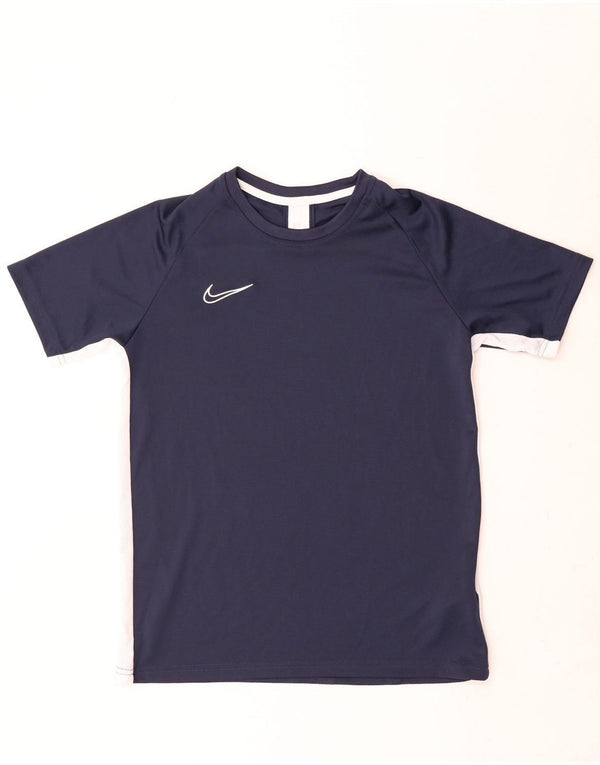 T-shirt Nike Boys Dri Fit Top 13-14 ετών XL Navy Blue Colorblock