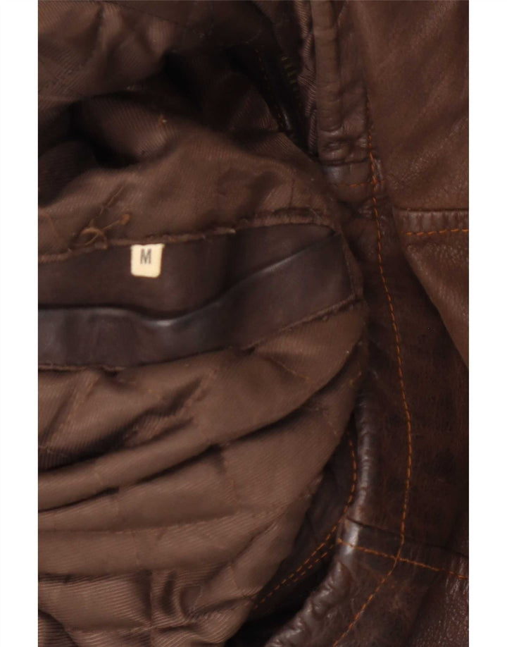 Ανδρικό Douglas Loose Fit Leather Jacket UK 38 Medium Brown