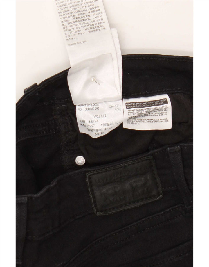Levi's Womens 714 Straight Jeans W28 L32 Μαύρο βαμβακερό