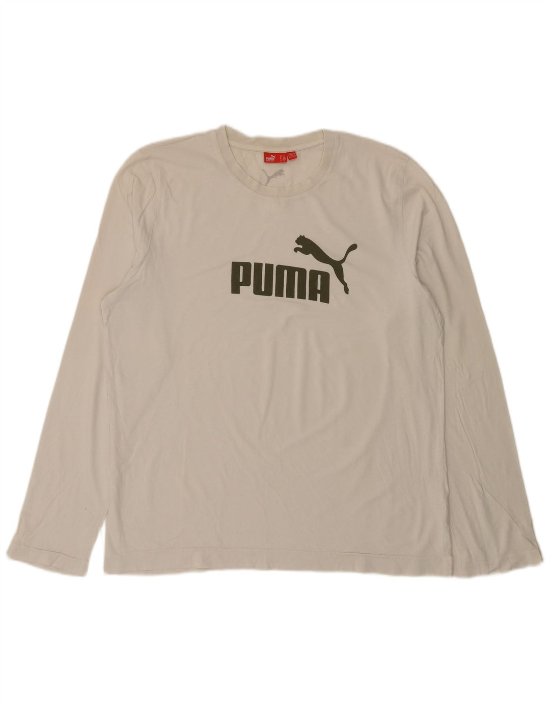 Ανδρικό γραφικό τοπ Puma μακρυμάνικο XL λευκό