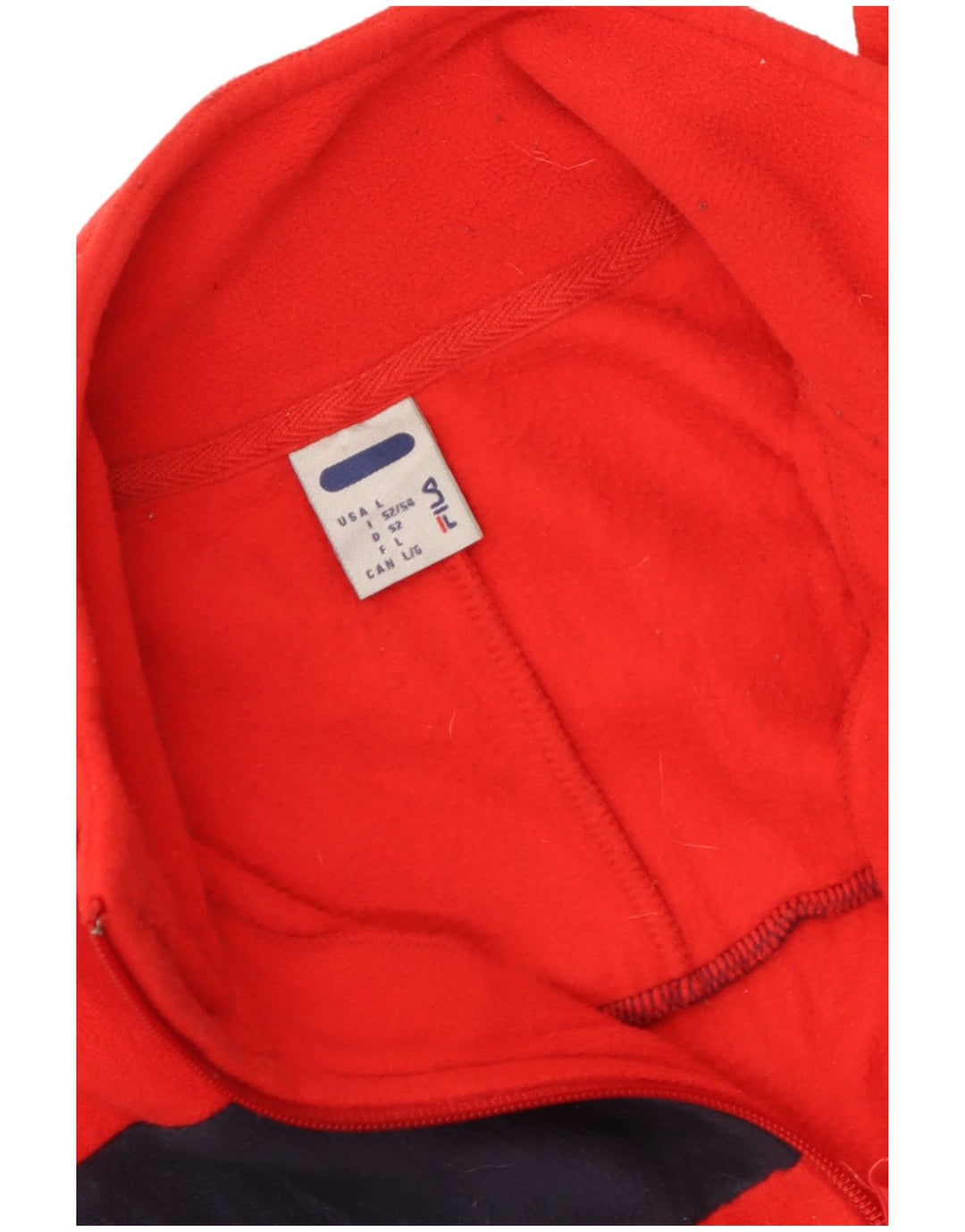 Fila Ανδρικό φερμουάρ Fleece Jumper με μεγάλο κόκκινο χρώμα