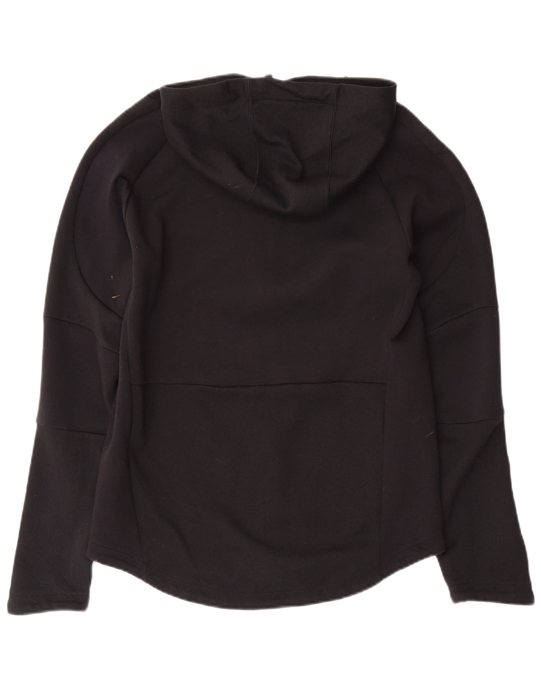 Γυναικείο πουλόβερ με κουκούλα με φερμουάρ PUMA UK 14 μέτριο βαμβακερό μαύρο