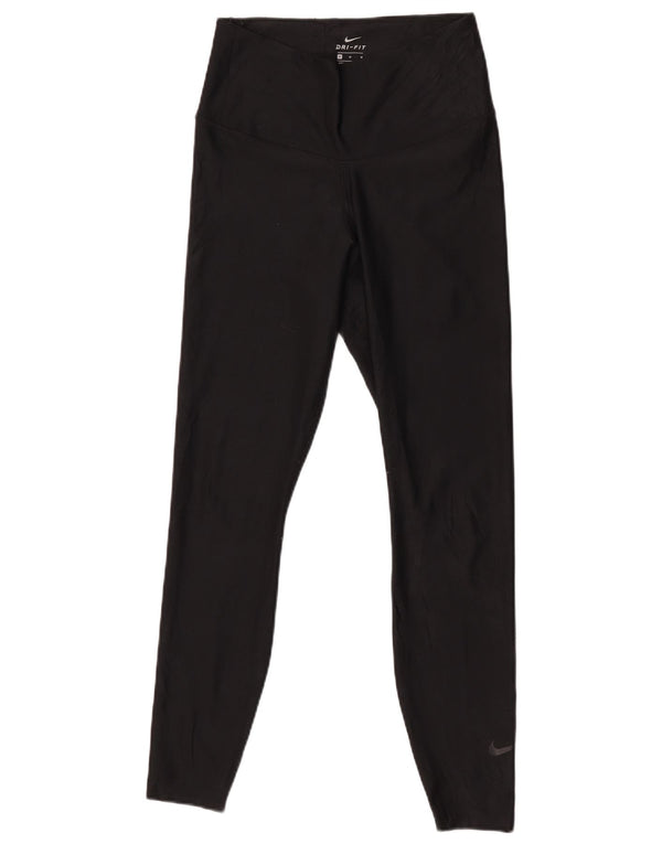 Nike Γυναικεία Κολάν UK 12 Μεσαίου Μαύρου Πολυεστέρα