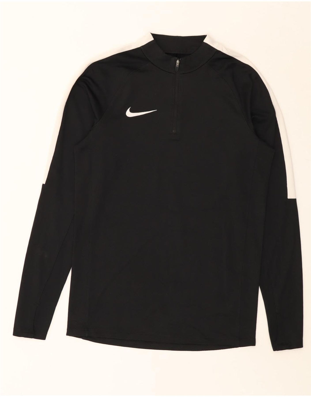 Ανδρική φόρμα πουλόβερ με φερμουάρ Dri Fit NIKE Top Small Black Colourblock