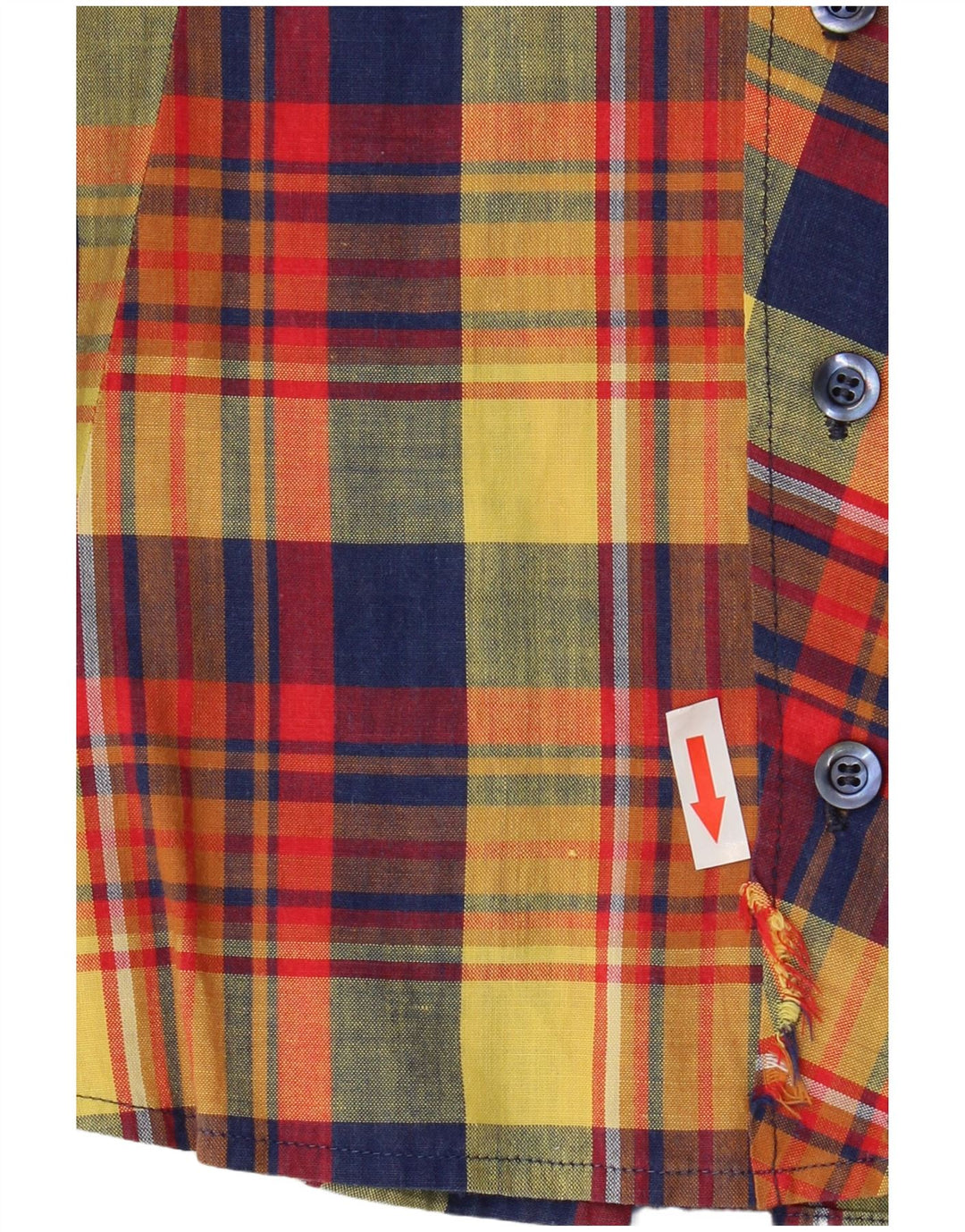 VINTAGE Γυναικείο κοντομάνικο πουκάμισο UK 10 Small πολύχρωμο τσεκ