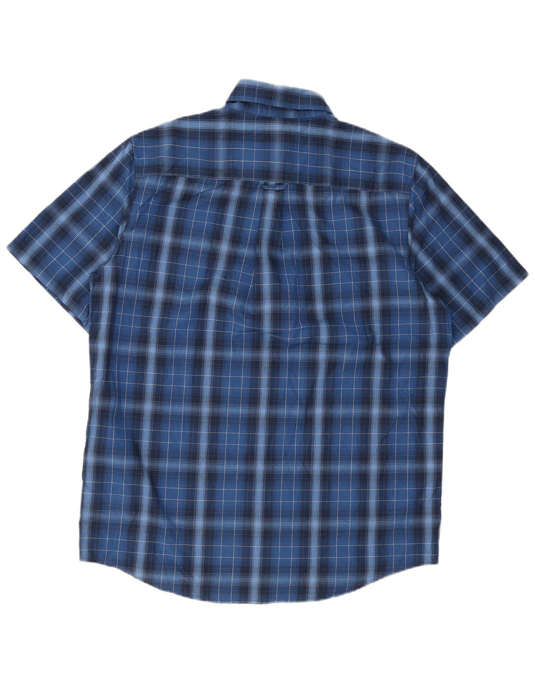Chaps Ανδρικό κοντομάνικο πουκάμισο μεγάλο μπλε ναυτικό καρό βαμβακερό