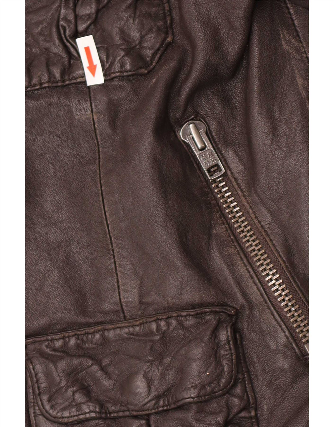 Ανδρικό δερμάτινο τζάκετ Superdry Military UK 42 XL Brown