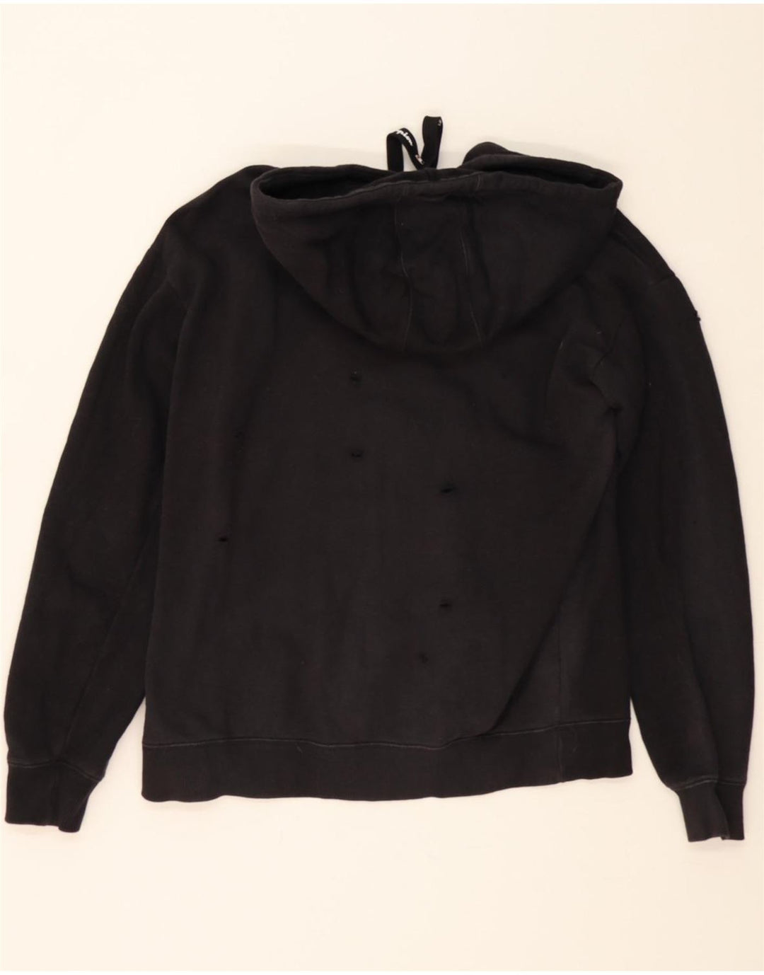 CHAMPION Mens Graphic Hoodie Jumper Medium Black Cotton Vintage Champion and Second-Hand Champion from Messina Hembry 
