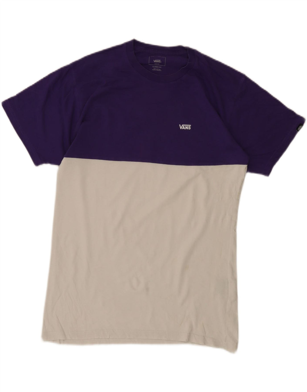Ανδρικό μπλουζάκι Vans Classic Fit Τοπ μεσαίο λευκό χρώμα, βαμβακερό