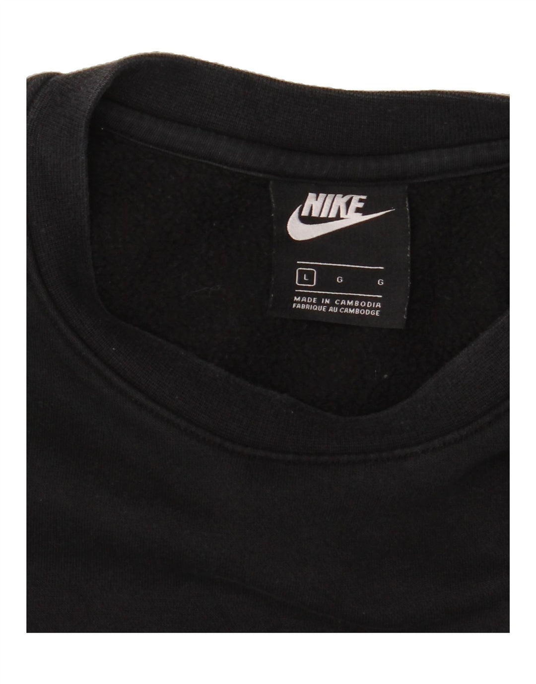 NIKE Mens Sweatshirt Jumper Large Black Cotton Vintage Nike and Second-Hand Nike from Messina Hembry 