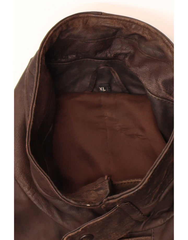 Vintage Ανδρικό Δερμάτινο Μπουφάν UK 42 XL Καφέ
