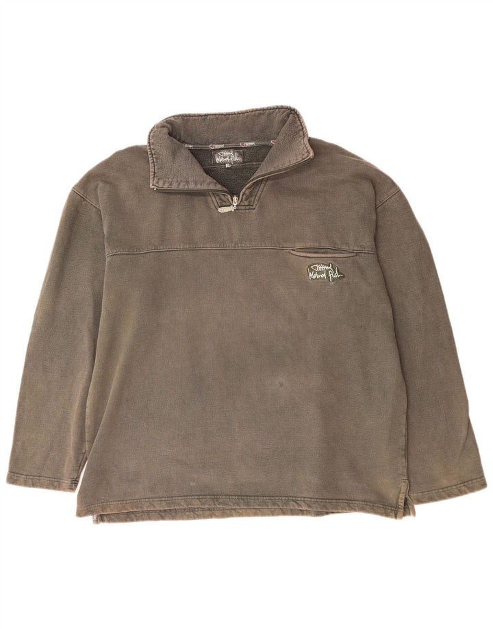 WEIRD FISH Ανδρικό φούτερ με φερμουάρ Jumper XL Γκρι βαμβακερό