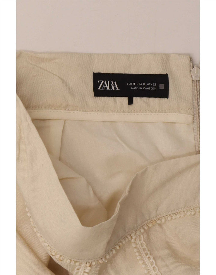 Zara Γυναικεία Maxi Φούστα Medium W28 Off White Floral