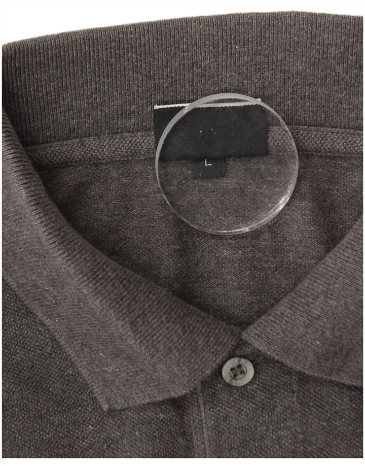 TRUSSARDI Ανδρικό Πόλο Μπλουζάκι μεγάλο γκρι βαμβακερό