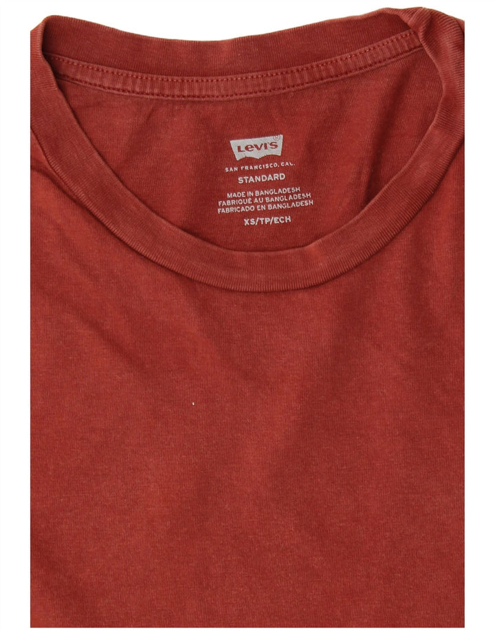 Ανδρικό T-Shirt Levi's Standard Fit Top XS Maroon Cotton