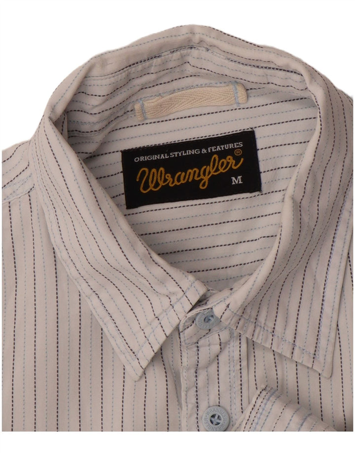 Ανδρικό κοντομάνικο πουκάμισο WRANGLER Λευκό μεσαίο ριγέ