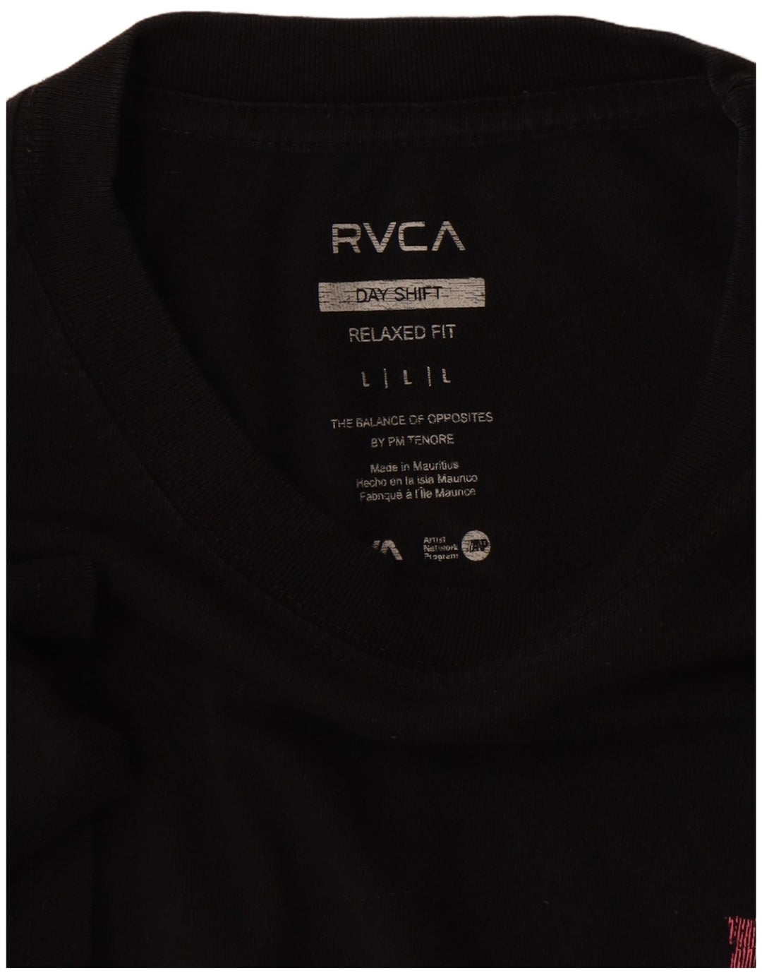 Ανδρικό T-Shirt RVCA Relaxed Fit Top Large Μαύρο