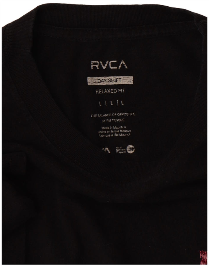 Ανδρικό T-Shirt RVCA Relaxed Fit Top Large Μαύρο