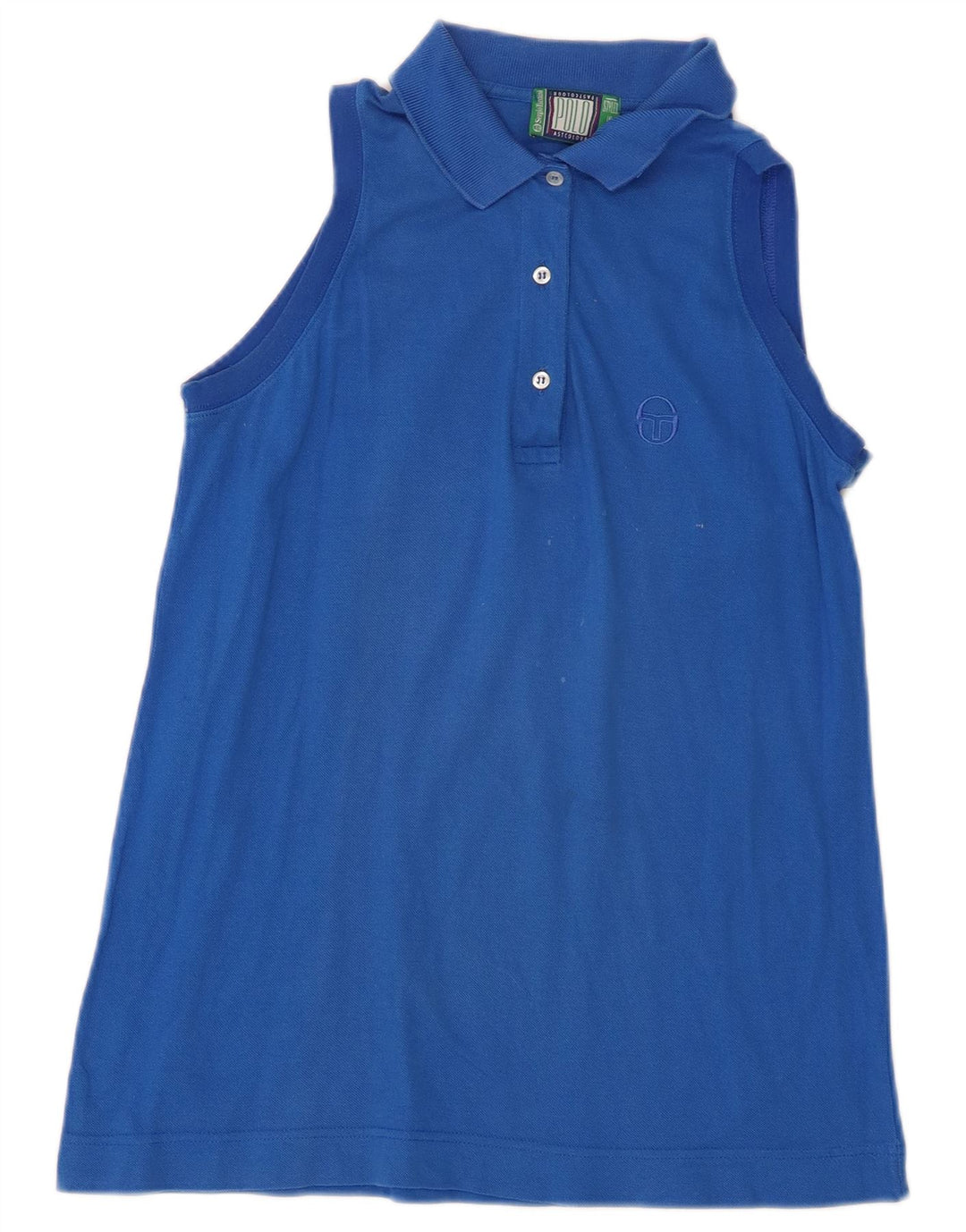 Sergio Tacchini Γυναικείο Αμάνικο Πόλο Μπλουζάκι IT 44 Μεσαίο Μπλε Βαμβακερό