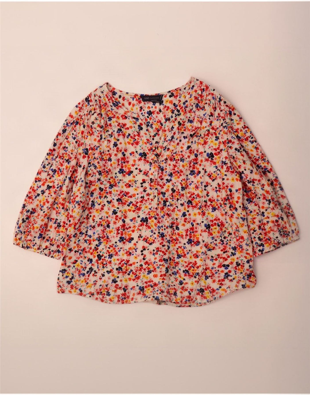 Marks & Spencer Γυναικεία μπλούζα 3/4 μανίκια τοπ UK 18 XL πολύχρωμη