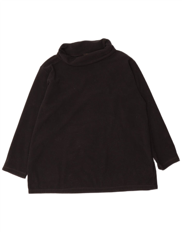Marks & Spencer Γυναικείο υπερμεγέθη Fleece Jumper UK 18 XL μαύρο πολυεστέρα