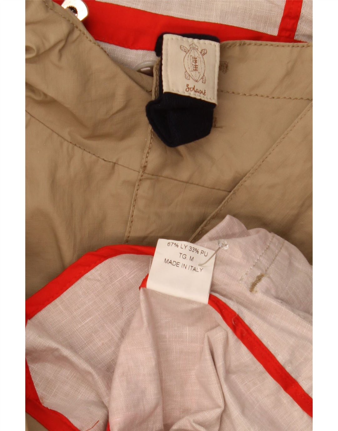 Solange Ανδρικό Αδιάβροχο με κουκούλα UK 38 Medium Khaki Lycra