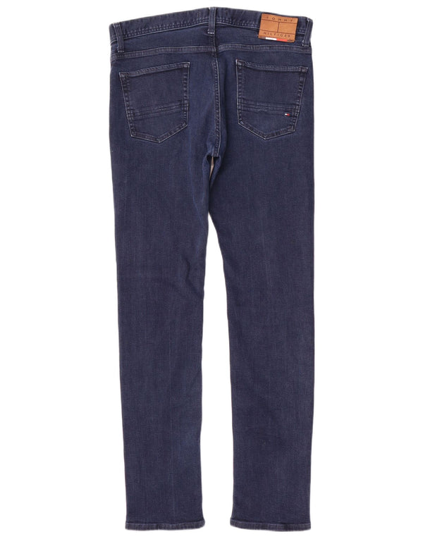 Tommy Hilfiger Mens Bleecker Slim Jeans W34 L34 Navy Blue Cotton
