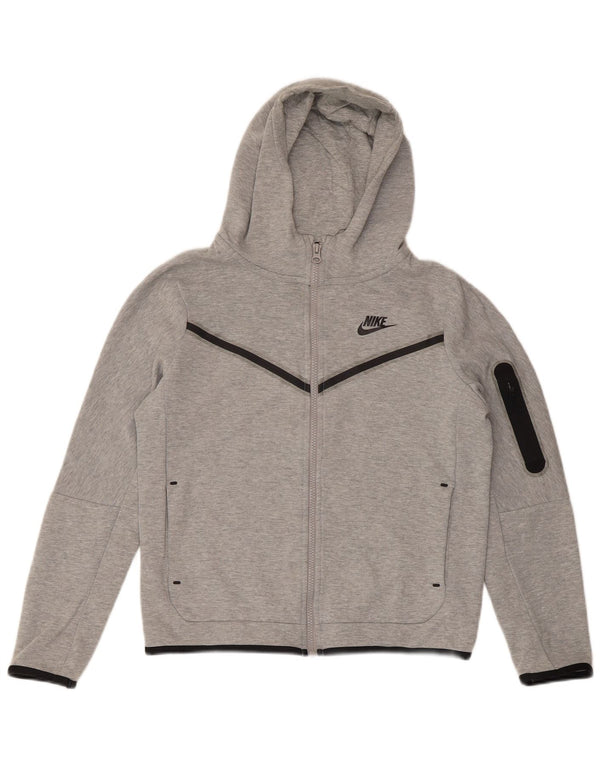 Πουλόβερ Nike Boys Regular Fit με κουκούλα 12-13 ετών Μεγάλο γκρι αθλητικό