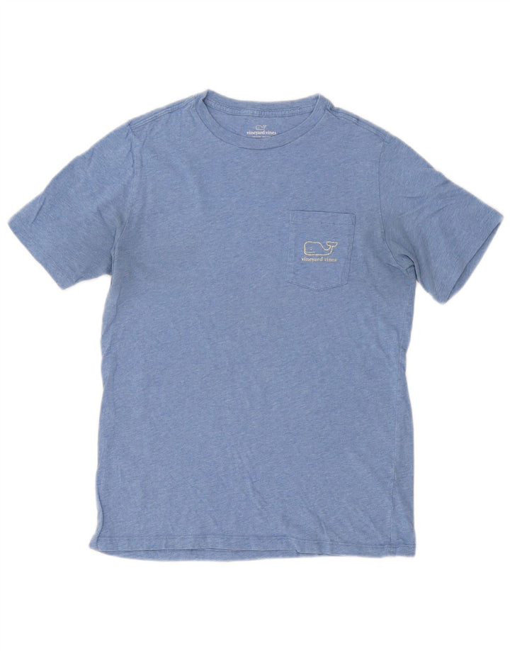 Vineyard Vines Γυναικείο γραφικό T-Shirt Top μεγάλο μπλε βαμβακερό