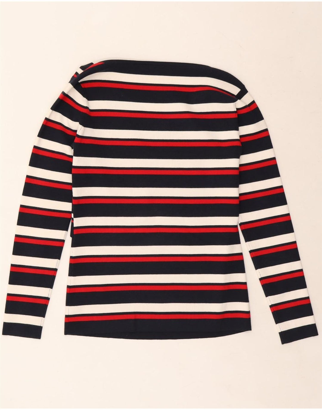 KAREN MILLEN Γυναικείο μακρυμάνικο μπλουζάκι UK 14 Μεγάλο πολύχρωμο ριγέ