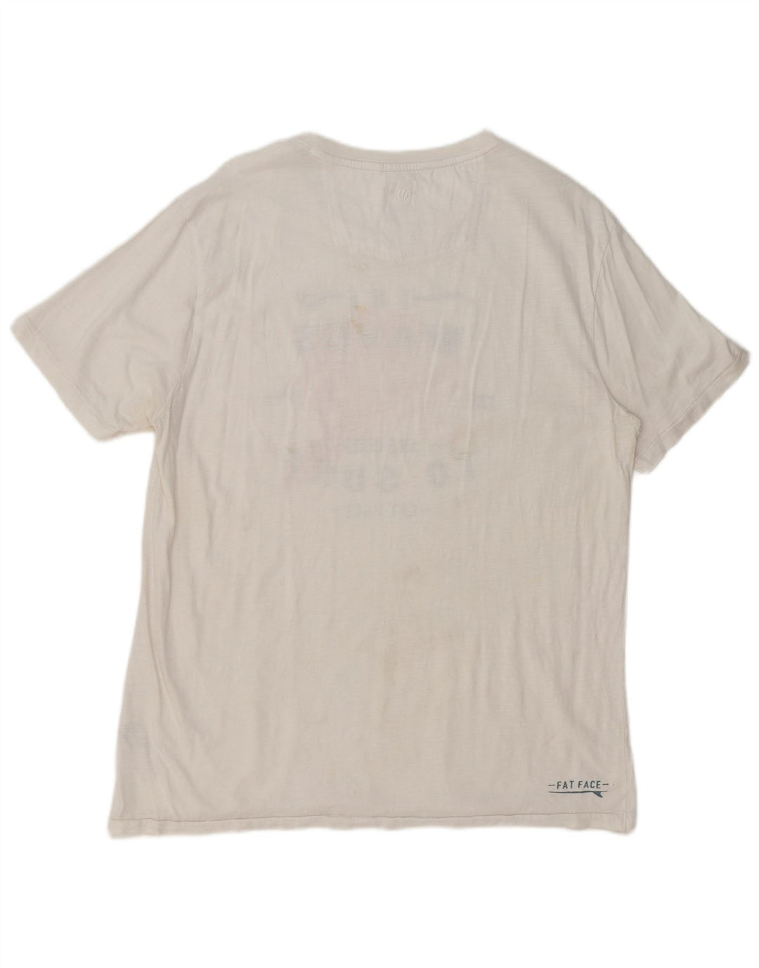 Ανδρικό γραφικό T-Shirt Fat Face Top μεγάλο λευκό βαμβακερό