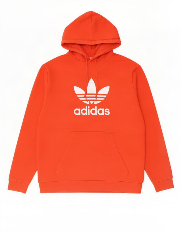 Ανδρικό γραφικό κουκούλα Adidas, μεγάλο κόκκινο βαμβακερό