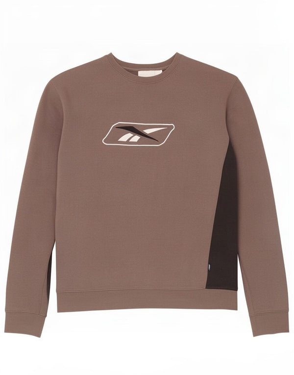 Ανδρικό γραφικό φούτερ Reebok Jumper Medium Grey Colourblock